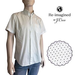 J. Crew Shirt Secret Wash Shirting Button Down Collar Sustainable 100% Cotton